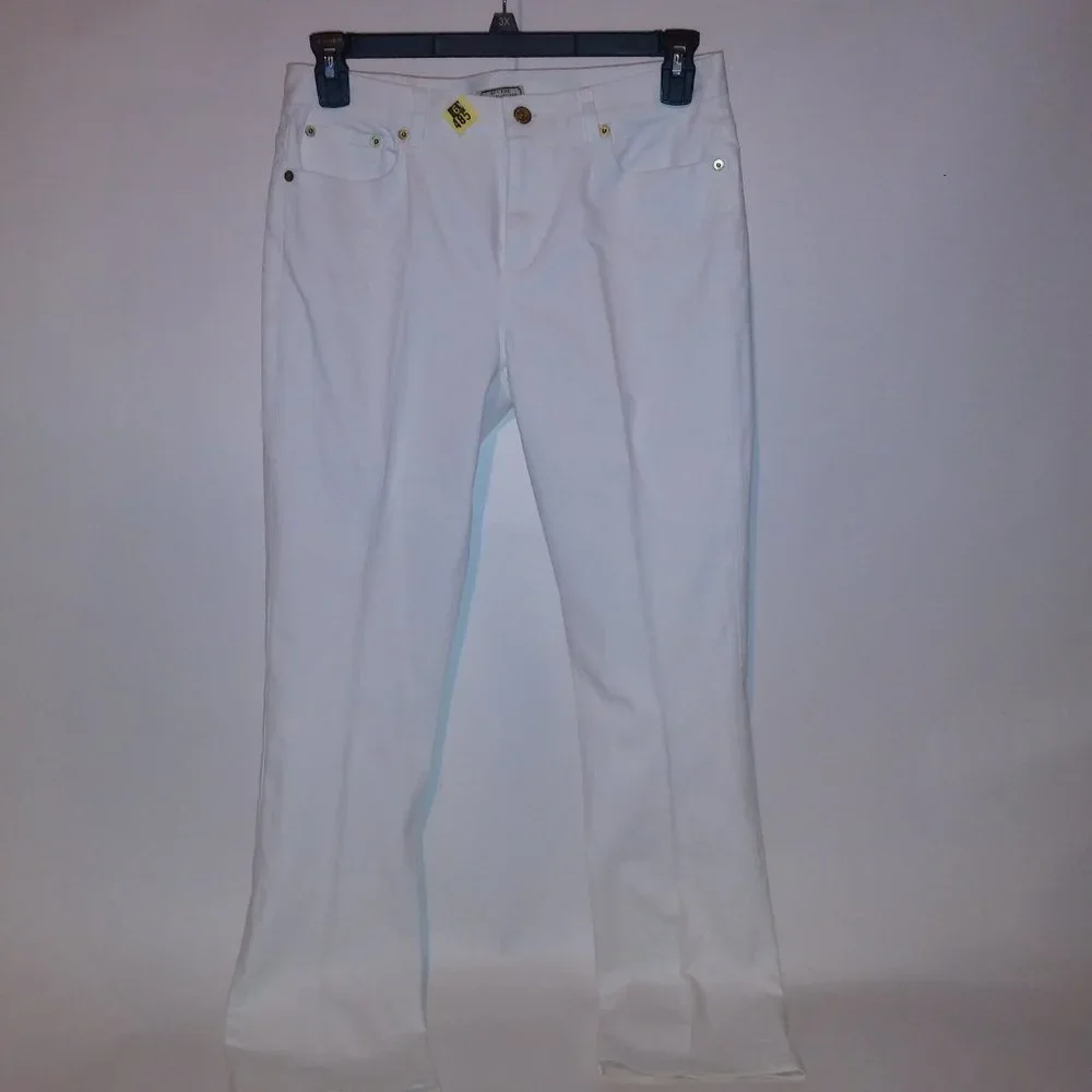 American Living Jeans Womens Size 8 Revere Straight Leg Solid White Waist 32" Ri - Picture 3 of 11